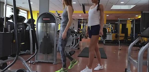  Slender cutie Ginger Fox visits fitness trainer Nataly Gold